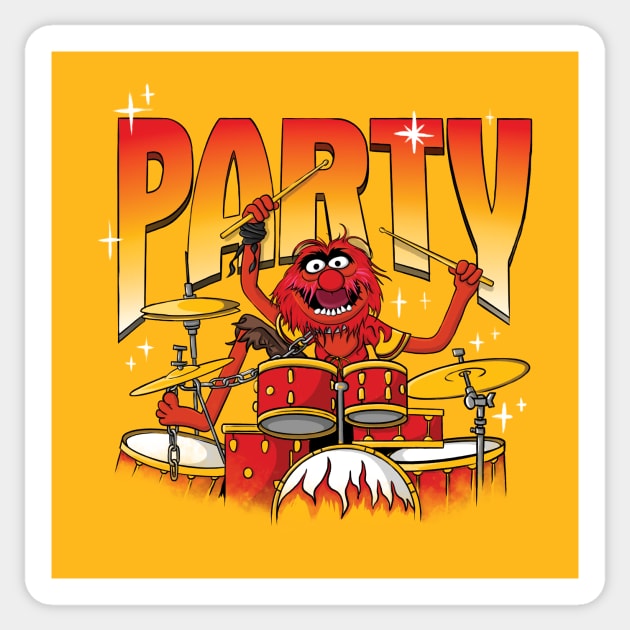 Party Animal Muppets Show Sticker by stayfrostybro